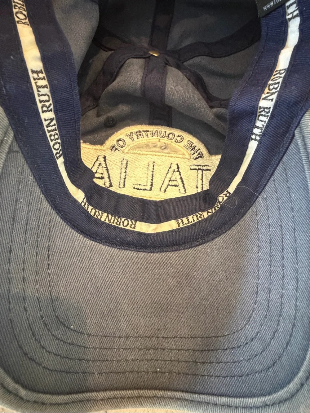 Robin Ruth Italia Italy Baseball Cap Blue Embroidered Italy Adjustable Hat